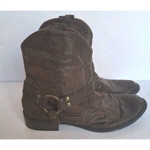 Mossimo Supply Co Women Durango Boots Size 8.5 Brown Faux Suede Leather  Western